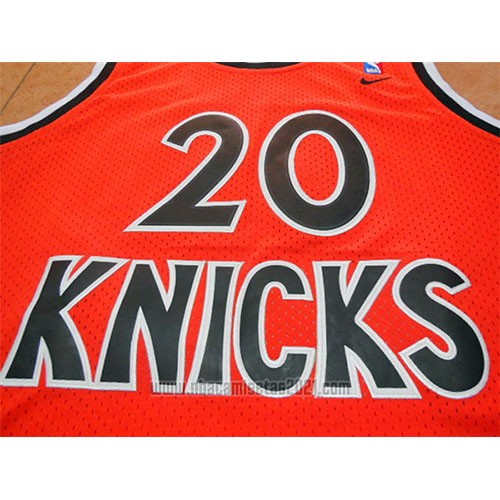 Camiseta New York Knicks Allan Houston #20 Retro Naranja